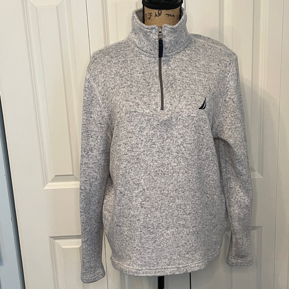 Nautica Men's Heathered Zip-Up Sweater